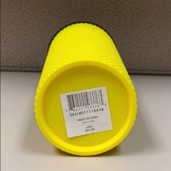 Starbucks Pineapple Studded Tumbler Yellow Cold Cup 24oz Hawaii Exclusive NWT - Picture 6 of 9